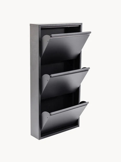 2er-Set – 1 bezahlt = 2 erhalten. Faltbares Wand-Schuhregal Caruso – Dunkelgrau